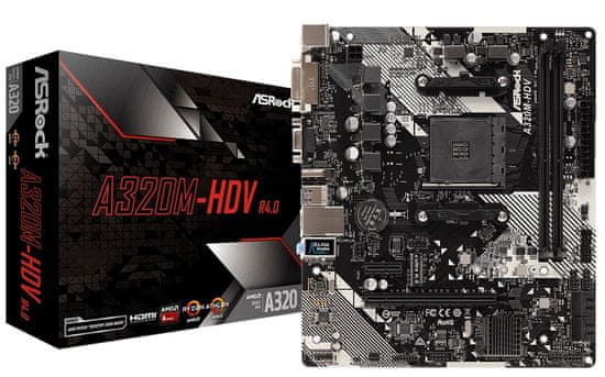 ASRock A320M-HDV R4.0, DDR4, USB 3.1 Gen1, AM4, Micro ATX osnovna ploča