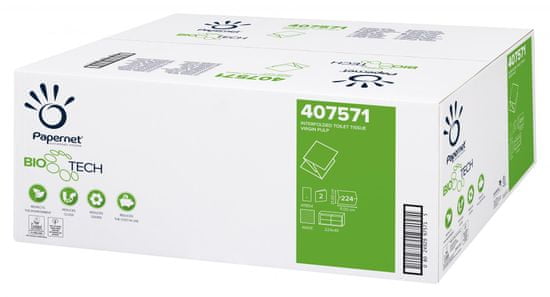 Papernet Ecolabel Biotech Superior biorazgradiv toaletni papir u listovima, 2-slojni, 40 rola