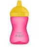 bočica Grippy, čvrsta obrada dude, 300 ml, roza