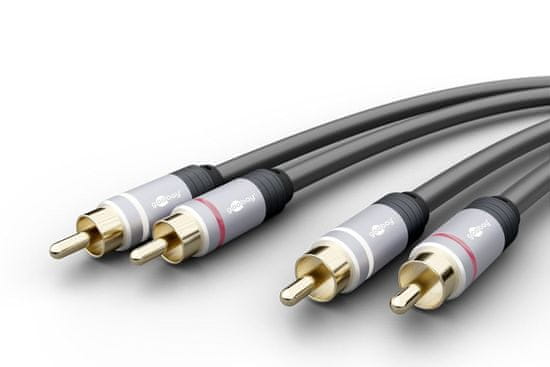 Goobay Stereo cinch audio priključni kabel, 0,75 m