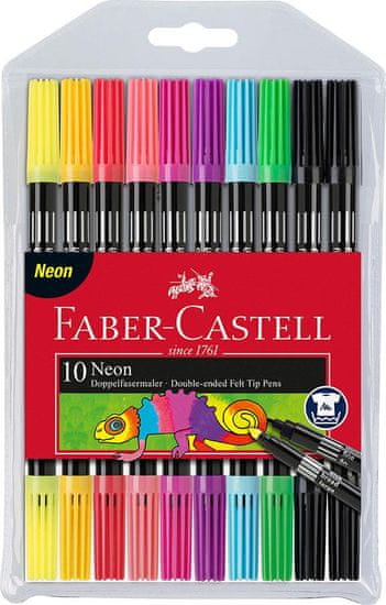 Faber-Castell flomasteri, obostrani Neon 10/1