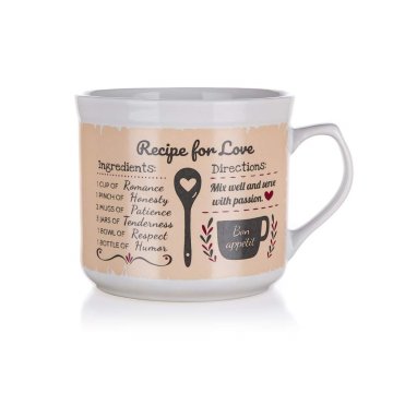 Banquet keramička šalica RECIPE FOR LOVE, 700 ml, 6 komada