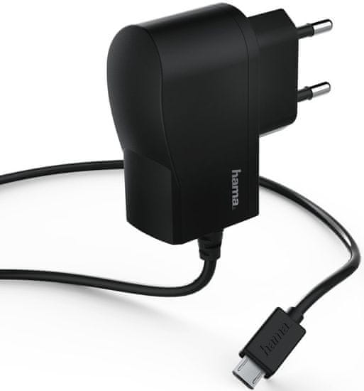 Hama Mrežni punjač s kabelom, micro USB, 1 A 173670