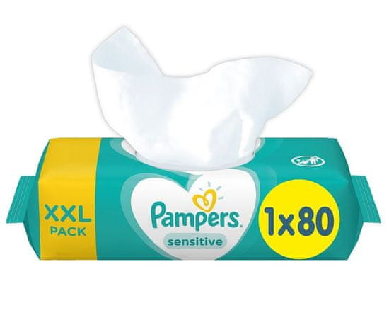 Pampers XXL Sensitive vlažne maramice, 80 komada