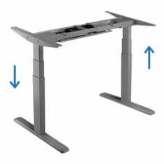 Uvi Desk podizno električno postolje za stol, sivo