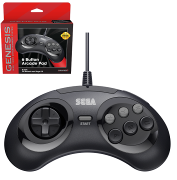 Sega Retro-Bit MD Mini 6-B USB igrača ploča, crna (Hardware)