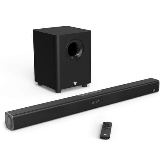 TaoTronics TV Soundbar 2.1 s bežičnim niskotoncem TT-SK020, 120W, crna