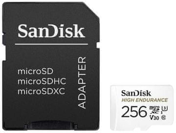SanDisk Micro SDXC High Endurance memorijska kartica, 256 GB + adapter