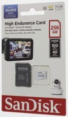 SanDisk Micro SDXC High Endurance memorijska kartica, 256 GB + adapter