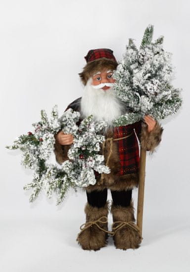 DUE ESSE sjajni škotski Djed Božićnjak 60 cm