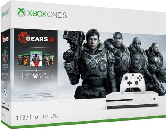 Microsoft Xbox One S 1TB igraća konzola + igra Gears 5 Standard Edition