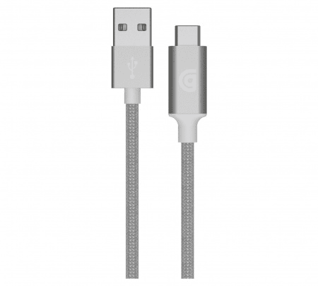 Griffin podatkovni kabel Type C na USB, srebrni, 1m