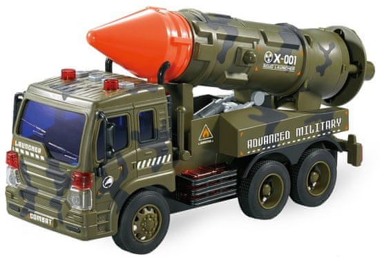 Lamps vojni kamion s raketom, baterije