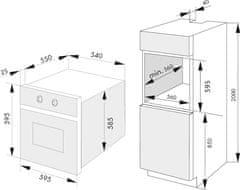 Amica ED57527B X-TYPE PYRO ugradbena pećnica (56956)