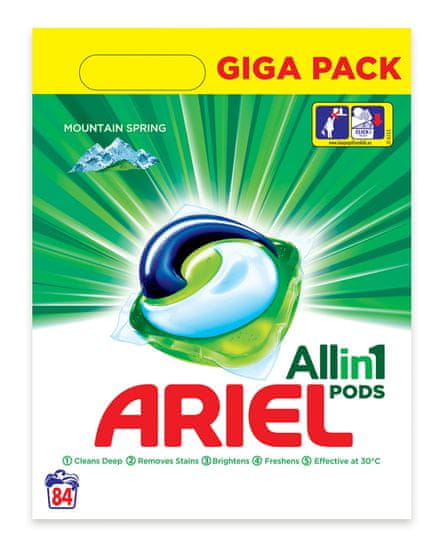 Ariel gel kapsule Mountain Spring 3u1, 84 komada