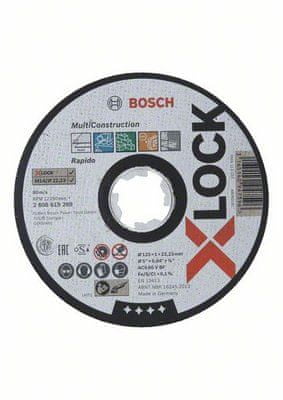 BOSCH Professional X-LOCK Multi Material rezna ploča, 125x1x22.23, ravna, (2608619269)