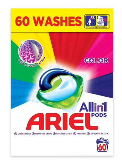 Ariel All in 1 Color gel kapsule, 60 komada