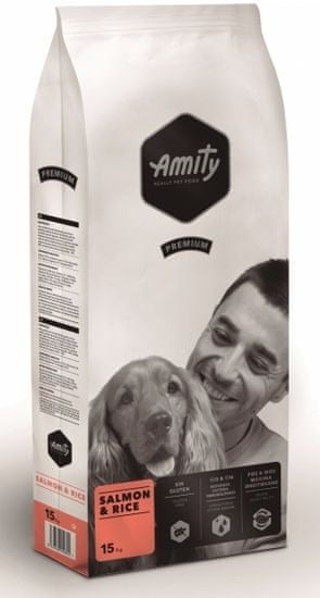 Amity Premium dog Salmon & Rice hrana za odrasle pse, 15 kg