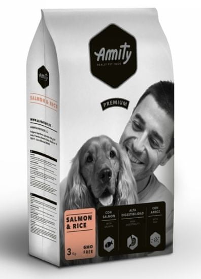 Amity Premium dog Salmon & Rice hrana za odrasle pse, 3 kg