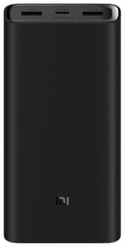 Xiaomi Mi Power Bank PRO 3 prijenosna baterija, 20000 mAh, 45 W, QC 3.0, crna