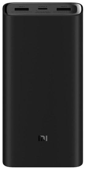 Xiaomi Mi Power Bank PRO 3 prijenosna baterija, 20000 mAh, 45 W, QC 3.0, crna
