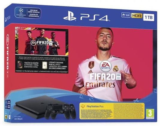 PlayStation 4 Slim, 1 TB igraća konzola + igra FIFA 20 + Dualshock 4