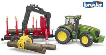 Bruder 3054 John Deere 7930 s prikolicom za grede