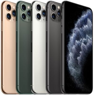 Apple iPhone 11 Pro Max, super napajanje, strojno učenje, A13 Bionic, veliki zaslon, dvostruka ultra široka kamera, IP68, vodootporan, Face ID, čitač lica, Dolby Atmos