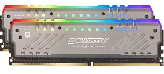 Crucial Ballistix Tactical Tracer RGB 16 GB Kit (2x8GB), DDR4-3000, UDIMM memorija (RAM) (BLT2K8G4D30AET4K)