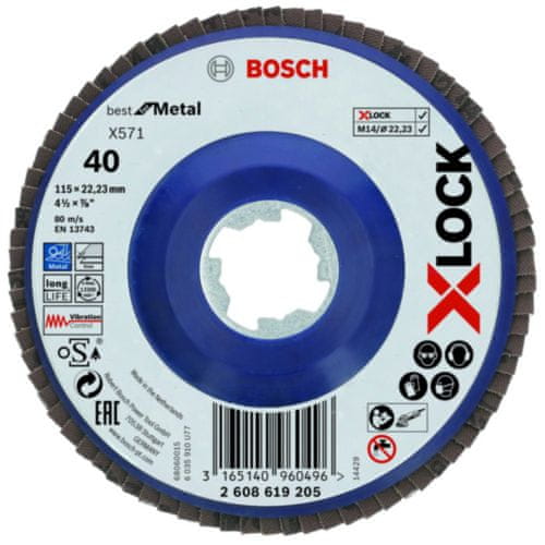 BOSCH Professional X-LOCK lamelni brusni disk (2608619205)