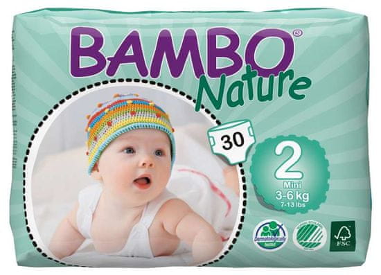 Bambo Nature Dječje pelene hlače 2 Mini (3-6 kg), 30 komada