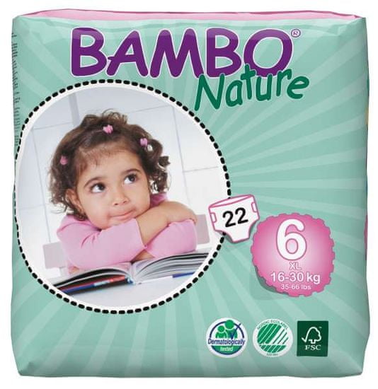 Bambo Nature Dječje pelene hlače 6 XL (16-30 kg), 22 komada