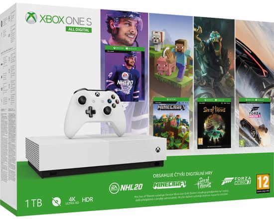 Microsoft Igračka konzola Xbox One S All-Digital 1 TB + NHL 20