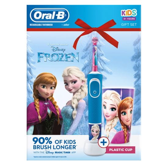 Oral-B Vitality Kids Frozen dječja električna četkica za zube + staklenka