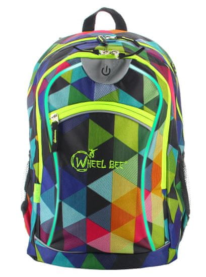 Wheel Bee LED Attraction ruksak s ugrađenim LED svjetlom, šarena