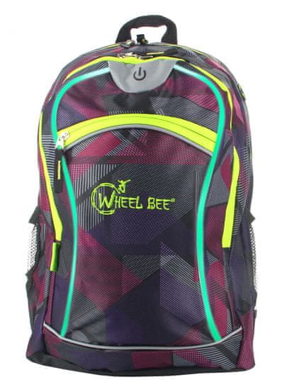 Wheel Bee LED Attraction ruksak s ugrađenom LED svjetiljkom, ljubičasti