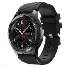 eses silikonski remen za Samsung Galaxy Watch 46 mm / Gear S3, crna (1530000382)