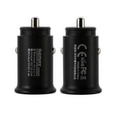 REMAX RCC219 dvostruki USB punjač za automobil, 2,4 A, 12 V - 24 V, crni