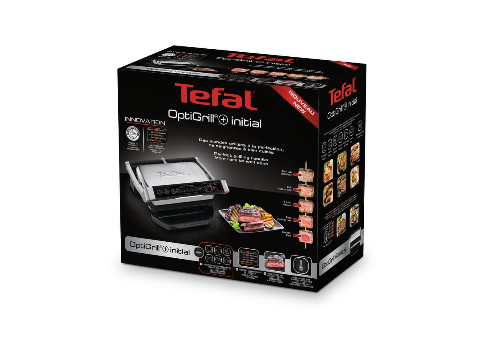 Tefal optigrill initial. Гриль Тефаль 706d34. Tefal Optigrill+ initial gc706d34. Grill Tefal Optigrill gc706d34. Электрогриль Tefal Optigrill+ initial gc706d34, черный и серебристый.