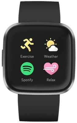 Smart watch Fitbit Versa 2, glasovni odziv, NFC, beskontaktno plaćanje, reproduciranje glazbe, multisport, otkucaji srca, praćenje spavanja,  zaslon AMOLED, always on, dug životni vijek baterije