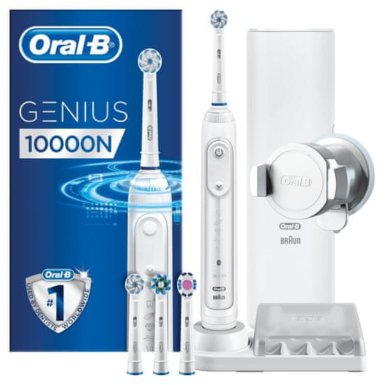 Oral-B Genius 10000, električna zubna četkica, bijela