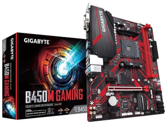 Gigabyte B450M GAMING, DDR4, SATA3, USB 3.1 Gen1, AM4, mATX matična ploča