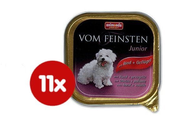 Animonda mokra hrana za mlade pse Vom Feinsten, govedina + piletina, 11x150g