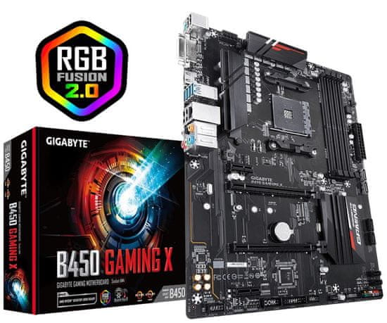 Gigabyte B450 GAMING X, DDR4, SATA3, USB 3.1 Gen1, AM4, ATX matična ploča