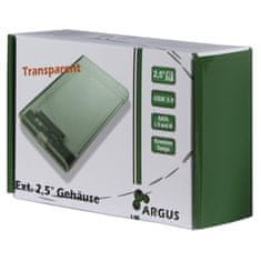 Inter-tech Argus GD-25000 kućište diska, 2,5 ", prozirno