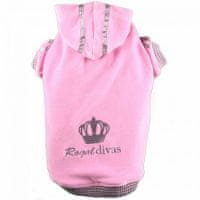 Doggy Dolly pulover Royal Divas, ružičasti, XXL