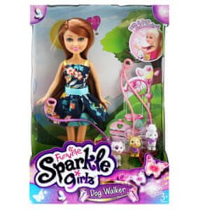 Sparkle Girlz Dog Walker lutka