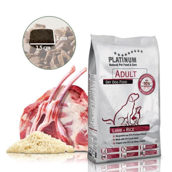 Platinum Lamb & Rice hrana za odrasle i starije pse, s janjetinom i rižom, 5 kg