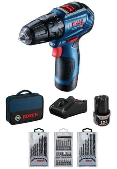 BOSCH Professional akumulatorska udarna bušilica odvijač GSB 12V-30 (06019G9101)