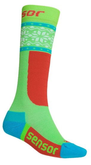 Sensor dječje čarape THERMOSNOW NORWAY GREEN, zelene